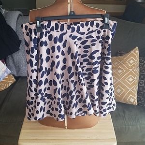 Pink and Blue Polka Dot Skirt